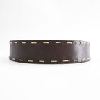 Calvin Klein Brown Leather Contrast Stitch Belt