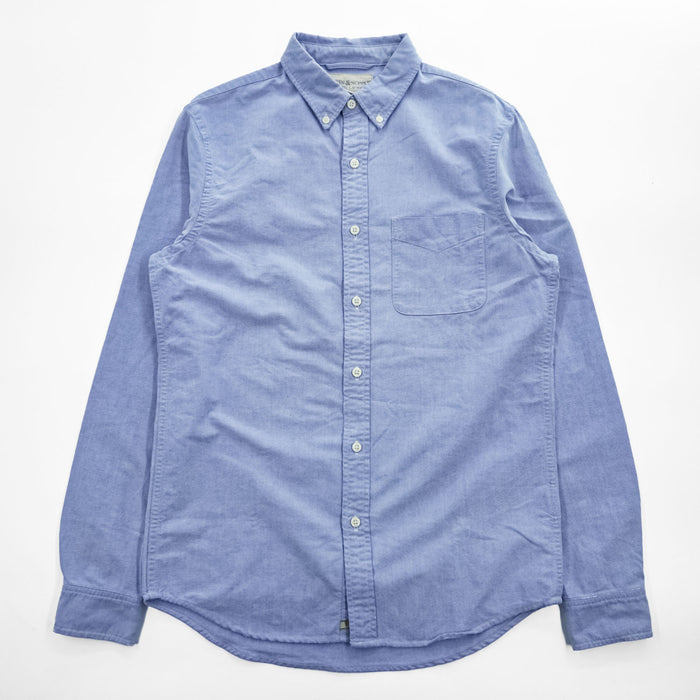 DENIM & SUPPLY RALPH LAUREN 長袖 オックスフォードシャツ S ブルー ボタンダウン 胸ポケット