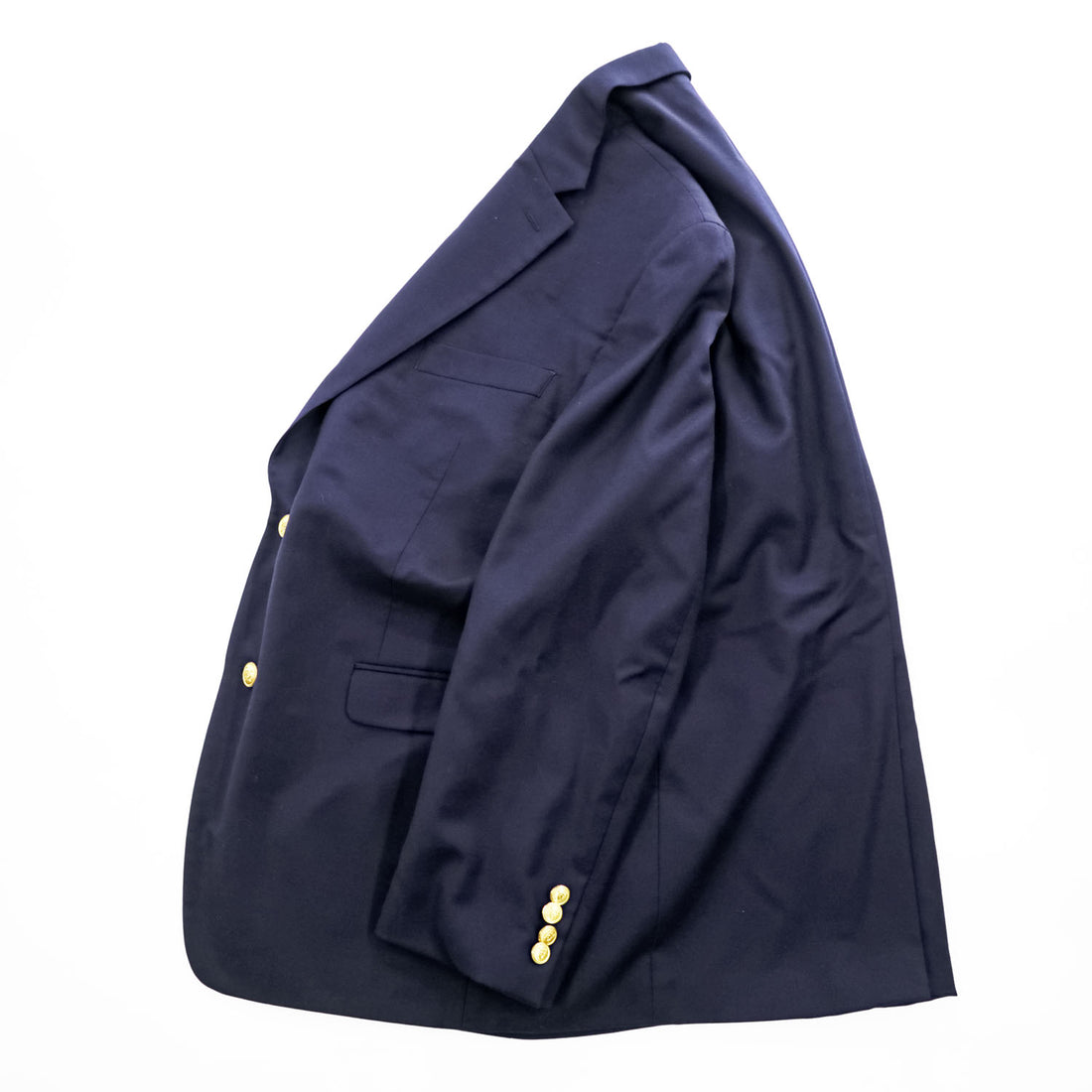 LAUREN RALPH LAUREN 90年代 ヴィンテージ ブレザー 2B テーラードジャケットXL ネイビー ギャバジン macy's men's store 紺ブレ 金ボタン