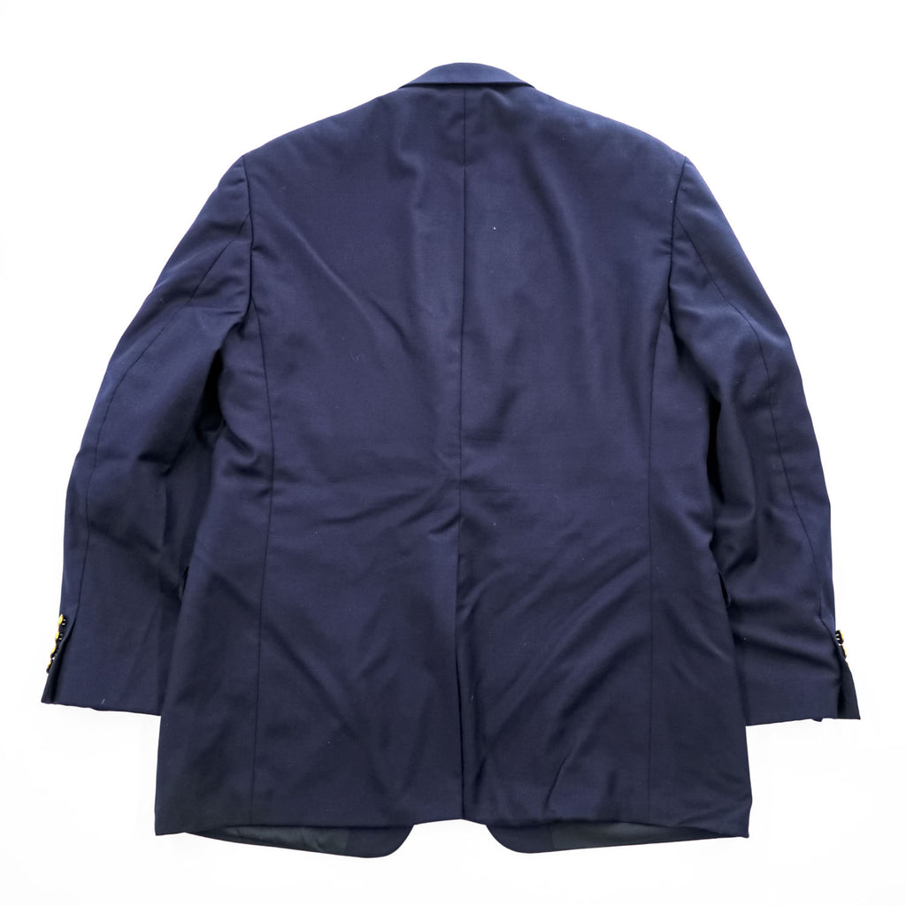 LAUREN RALPH LAUREN 90年代 ヴィンテージ ブレザー 2B テーラードジャケットXL ネイビー ギャバジン macy's men's store 紺ブレ 金ボタン