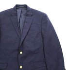 LAUREN RALPH LAUREN 90年代 ヴィンテージ ブレザー 2B テーラードジャケットXL ネイビー ギャバジン macy's men's store 紺ブレ 金ボタン