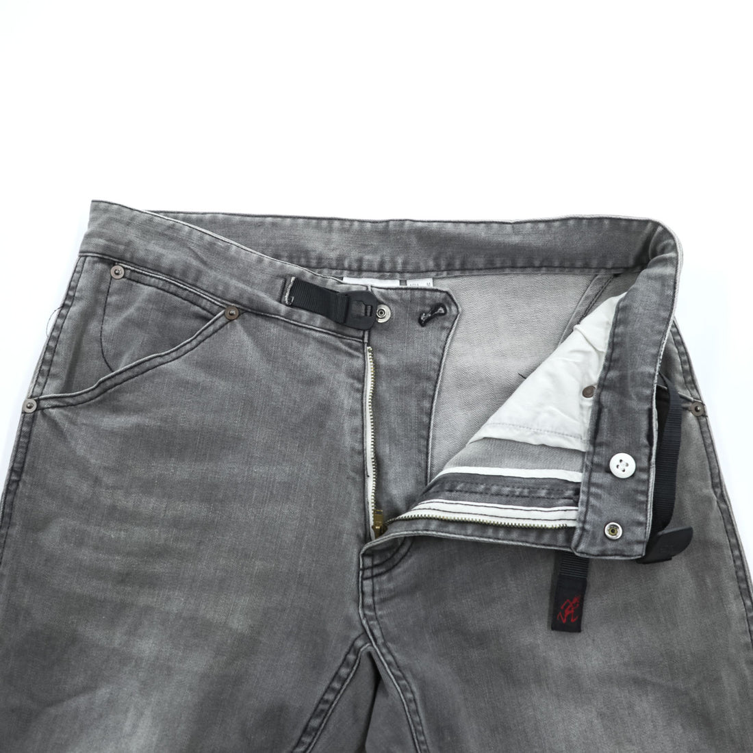 GRAMICCI ストレッチ デニム クライミングパンツ M グレー ベルト付 アウトドア URBAN RESEARCH DOORS別注