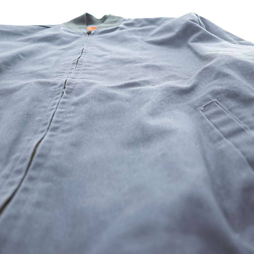 90s Vintage Work Bomber Jacket CINTAS ワーク ボンバージャケット ジップアップ ブルゾン XL グレー 90年代