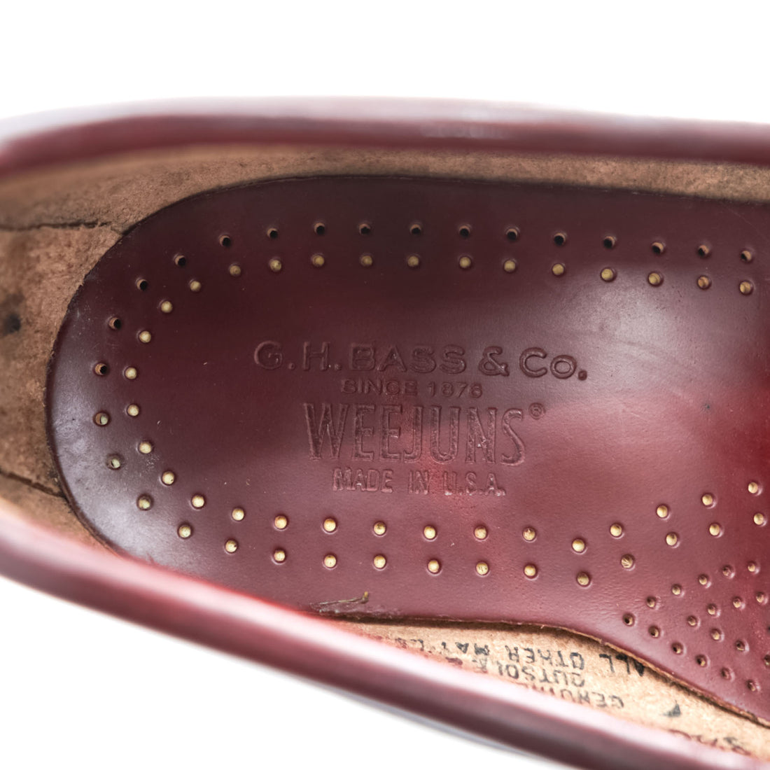 G.H.BASS 米国製 デッドストック USA製 WEEJUNS レザー ペニーローファー LEAVITT PENNY 26.5cm アイビー N731 未使用品