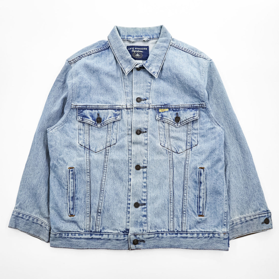 LEVI STRAUSS Signature 00年代 デニム トラッカージャケット Gジャン L ライトブルー インディゴ