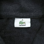 LACOSTE ワニロゴ 長袖 ニットポロシャツ XL ダークグレー ウール100%