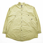 Patagonia 90年代 オーガニックピマコットン 長袖 シャツ XL イエロー チェック 99年製 ORGANIC PIMA COTTON 53834 ポルトガル製