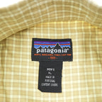 Patagonia 90年代 オーガニックピマコットン 長袖 シャツ XL イエロー チェック 99年製 ORGANIC PIMA COTTON 53834 ポルトガル製