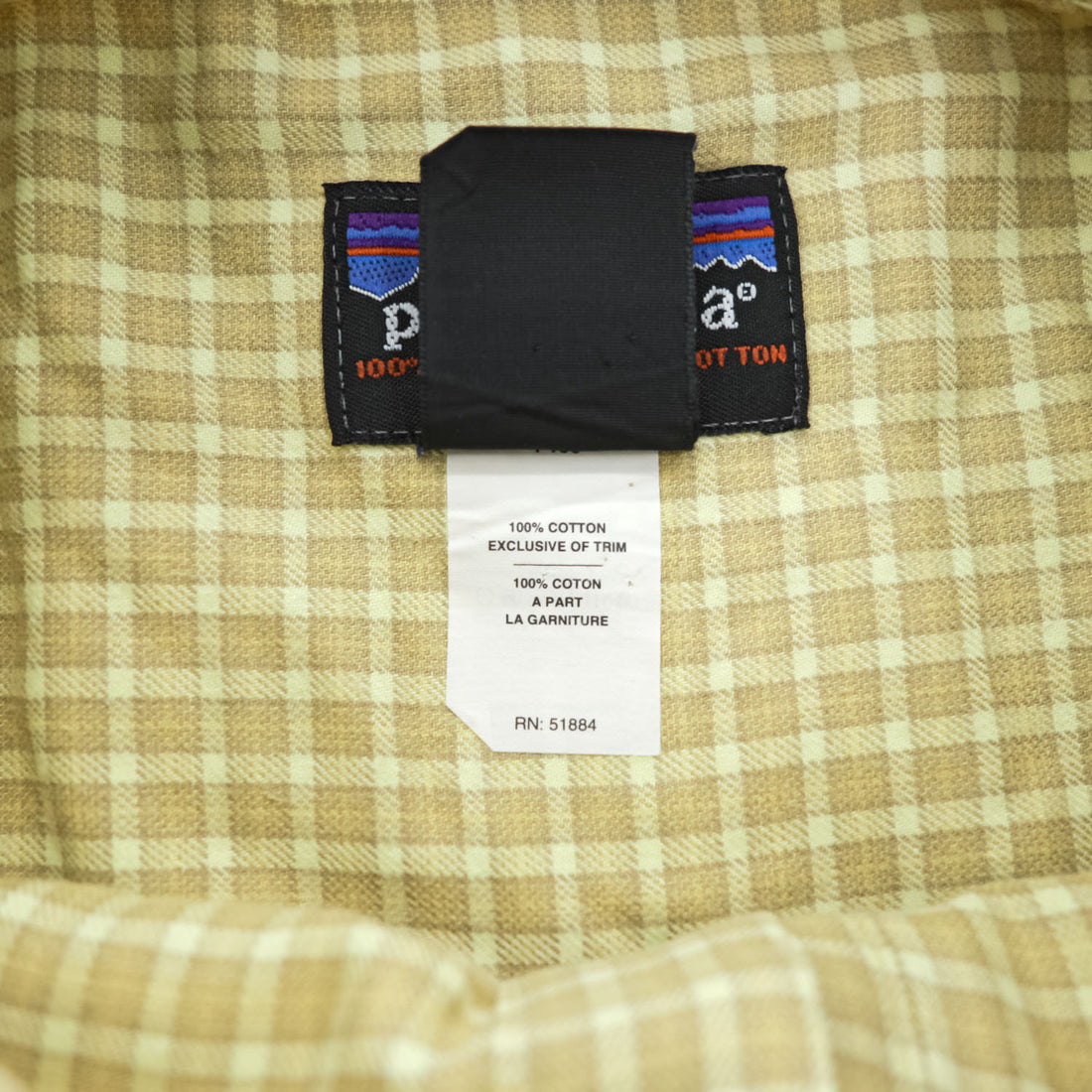 Patagonia 90年代 オーガニックピマコットン 長袖 シャツ XL イエロー チェック 99年製 ORGANIC PIMA COTTON 53834 ポルトガル製