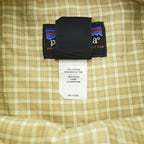 Patagonia 90年代 オーガニックピマコットン 長袖 シャツ XL イエロー チェック 99年製 ORGANIC PIMA COTTON 53834 ポルトガル製