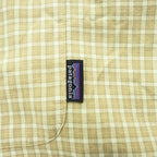 Patagonia 90年代 オーガニックピマコットン 長袖 シャツ XL イエロー チェック 99年製 ORGANIC PIMA COTTON 53834 ポルトガル製