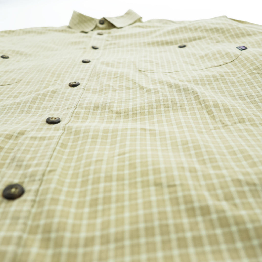 Patagonia 90年代 オーガニックピマコットン 長袖 シャツ XL イエロー チェック 99年製 ORGANIC PIMA COTTON 53834 ポルトガル製