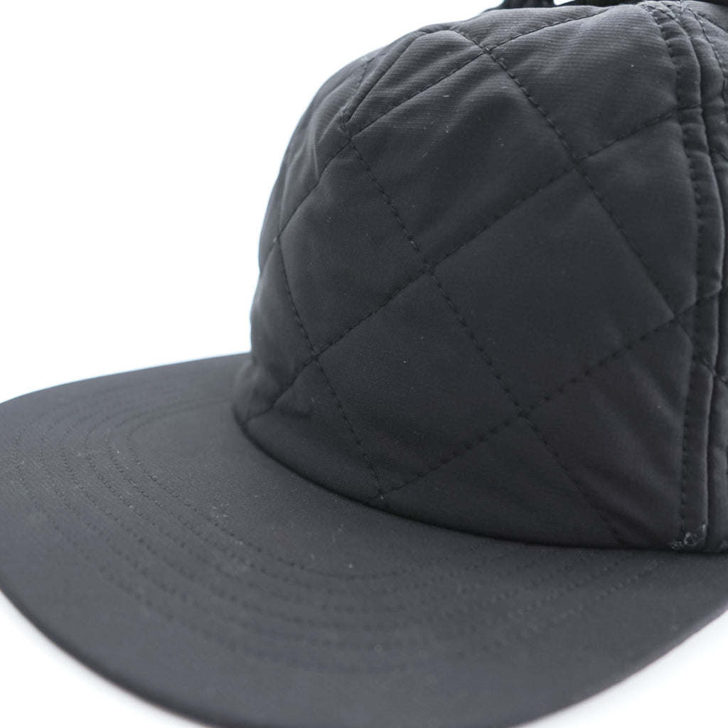 DAIWA PIER39 キルティング フライトキャップ TECH COLD PROOF DRIVING CAP ブラック 撥水 イヤーフラップ 耳当て BC-51023W