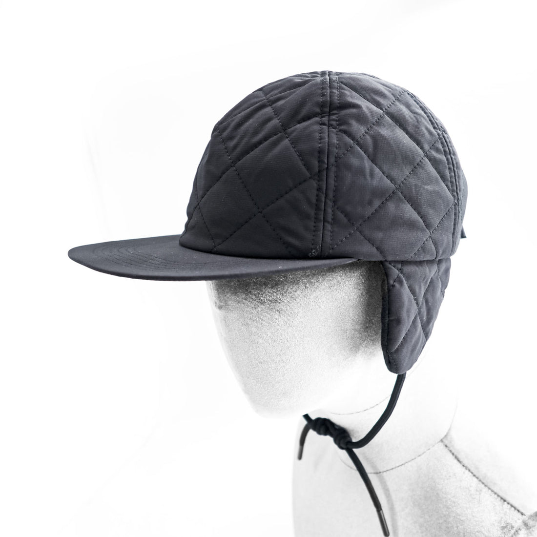 DAIWA PIER39 キルティング フライトキャップ TECH COLD PROOF DRIVING CAP ブラック 撥水 イヤーフラップ 耳当て BC-51023W