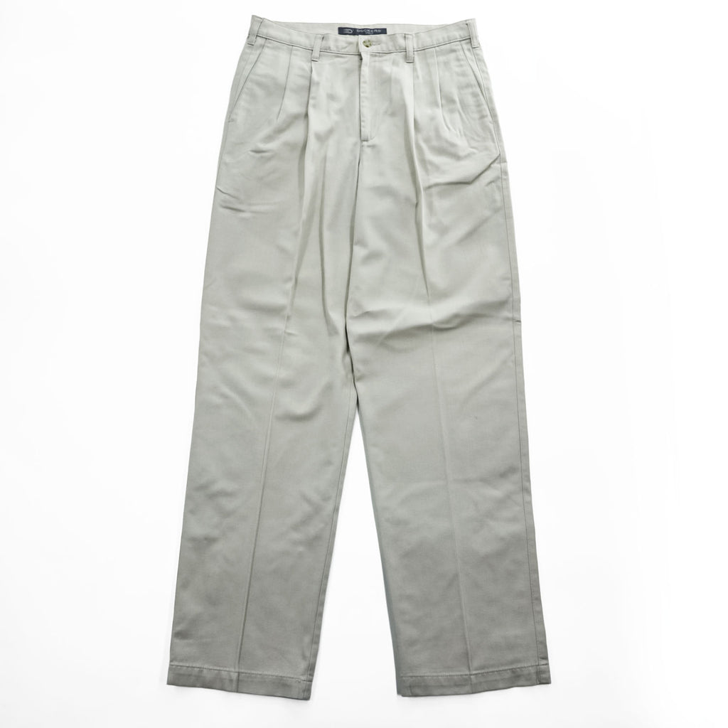 DOCKERS GOLF( Levi's ) 00年代 ヴィンテージ チノパンツ 2タック スラックス L ベージュ ワイド プリーツ