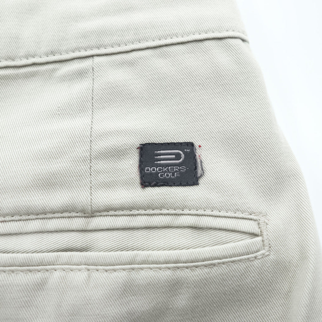 DOCKERS GOLF( Levi's ) 00年代 ヴィンテージ チノパンツ 2タック スラックス L ベージュ ワイド プリーツ