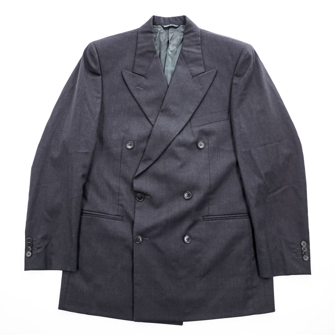 BASILE イタリア製 ロロピアーナ Loro Piana SUPER 110's ダブルブレスト テーラードジャケット ブレザー M グレー