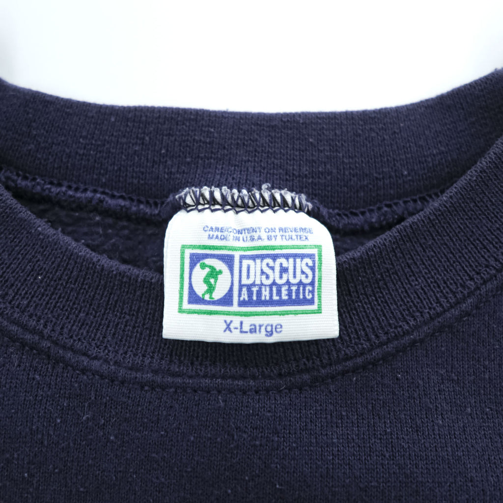 DISCUS ATHLETIC 90年代 USA製 ヴィンテージ スウェット トレーナー XL ネイビー WISSAHICKON PIT CREW