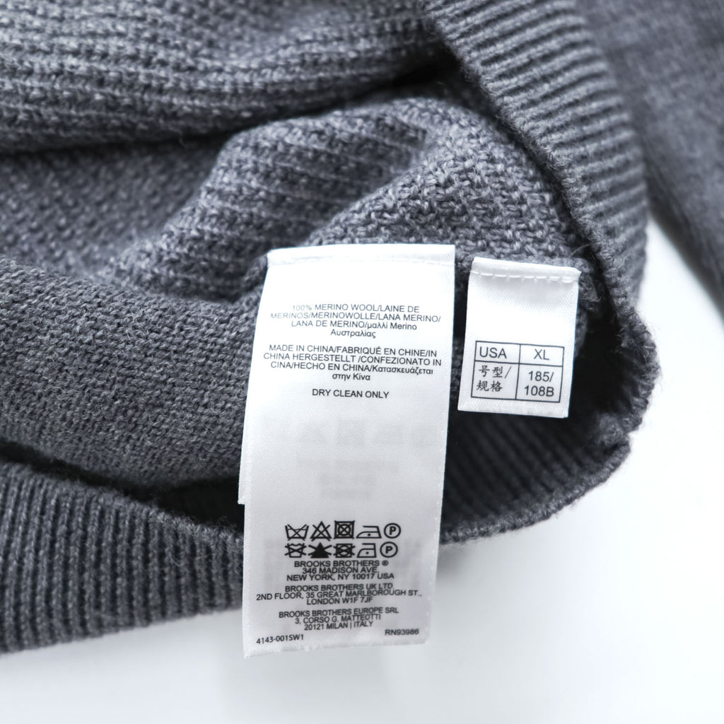 Brooks Brothers Red Fleece メリノウール ニット セーター XL グレー MERINO WOOL