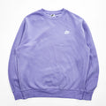 NIKE クルーネック スウェット トレーナー M パープル ワンポイントロゴ BV2662-589