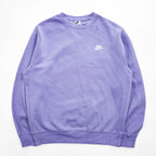 NIKE クルーネック スウェット トレーナー M パープル ワンポイントロゴ BV2662-589
