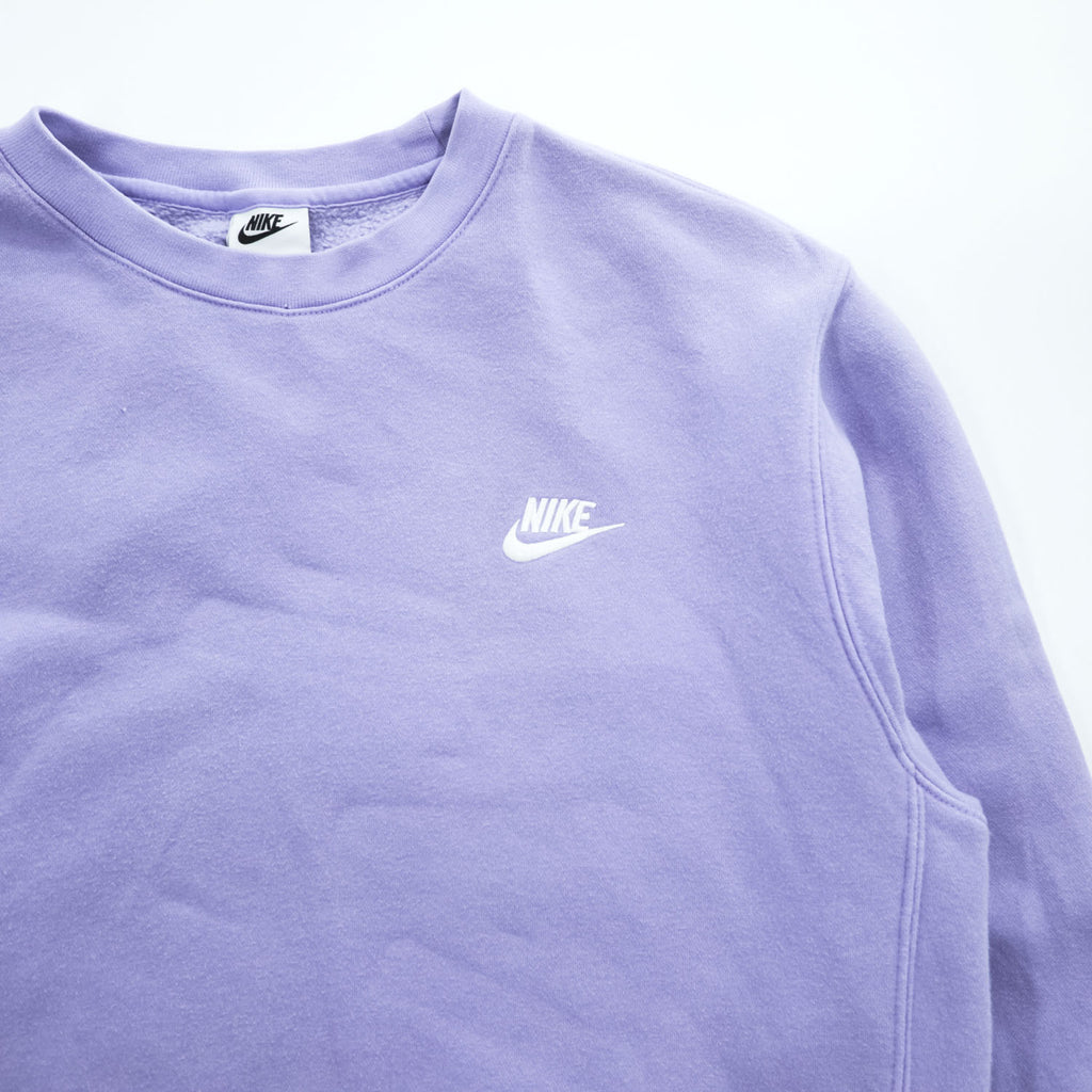 NIKE クルーネック スウェット トレーナー M パープル ワンポイントロゴ BV2662-589