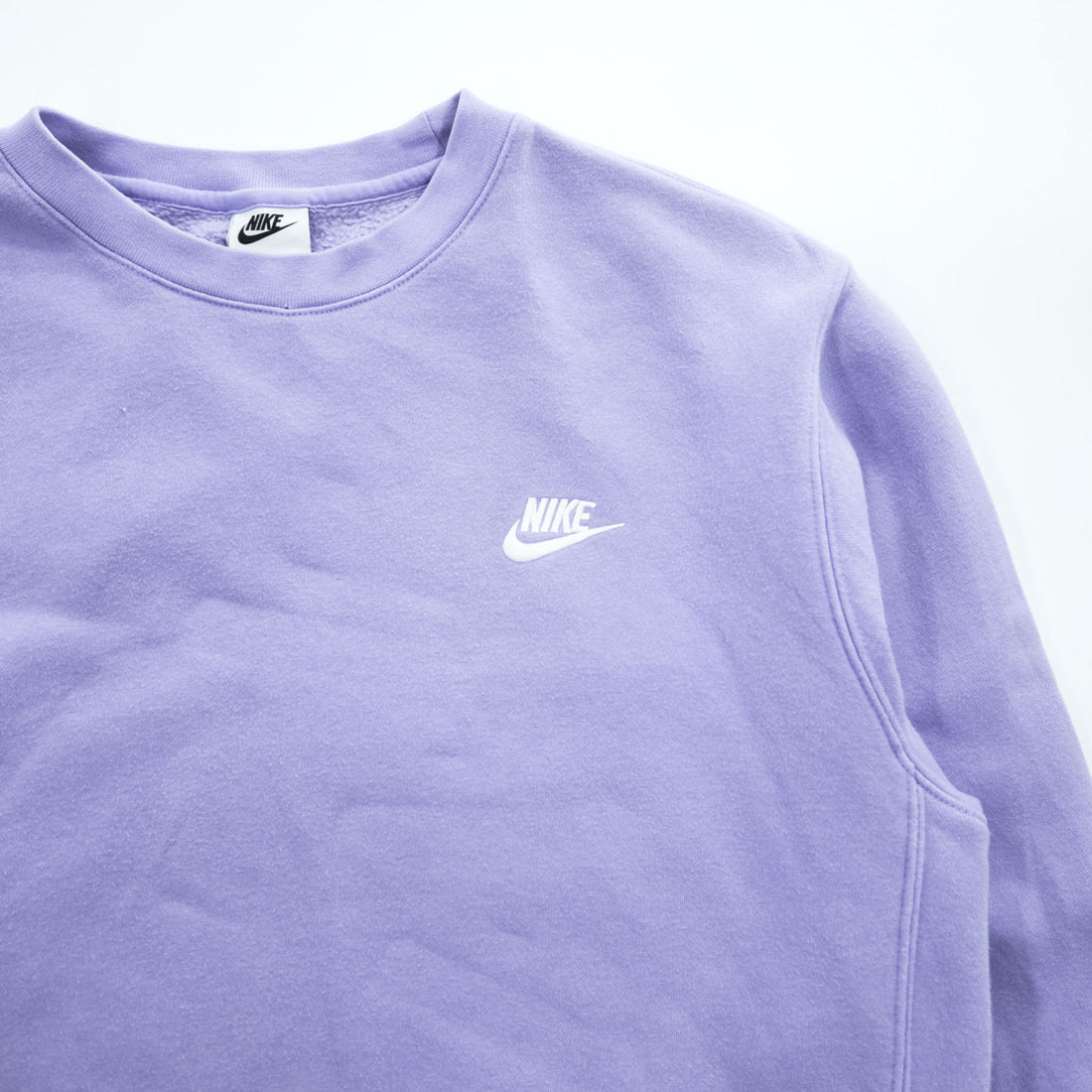 NIKE クルーネック スウェット トレーナー M パープル ワンポイントロゴ BV2662-589