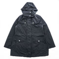 BURBERRY BRIT フード着脱式 コート テクニカル フィールドパーカー XL ブラック ドローコード ダブルジップ