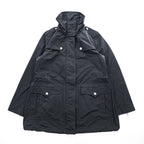 BURBERRY BRIT フード着脱式 コート テクニカル フィールドパーカー XL ブラック ドローコード ダブルジップ