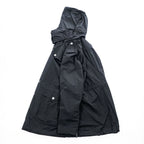 BURBERRY BRIT フード着脱式 コート テクニカル フィールドパーカー XL ブラック ドローコード ダブルジップ