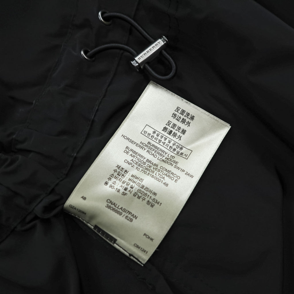 BURBERRY BRIT フード着脱式 コート テクニカル フィールドパーカー XL ブラック ドローコード ダブルジップ