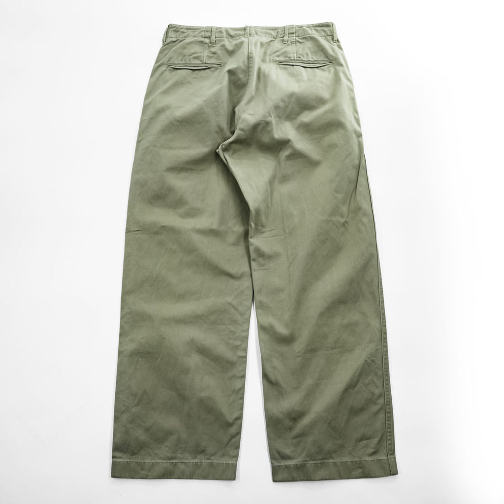 BUZZ RICKSON'S 日本製 アーリー ミリタリー チノパンツ L ベージュ ワイド 1942年モデル US ARMY ボタンフライ M43036