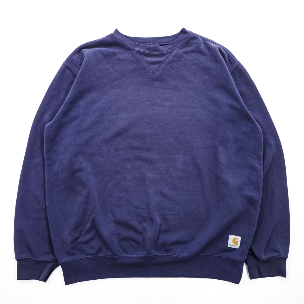 carhartt クルーネック 前V スウェット トレーナー L ネイビー K124 NVY