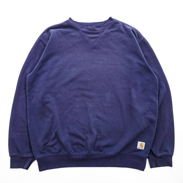 carhartt クルーネック 前V スウェット トレーナー L ネイビー K124 NVY