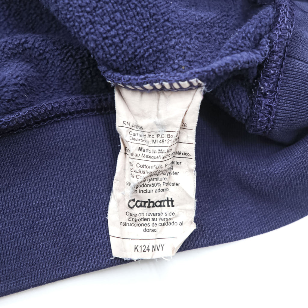 carhartt クルーネック 前V スウェット トレーナー L ネイビー K124 NVY