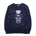 Polo Ralph Lauren ポロベア コットンニット セーター XL ネイビー 星条旗