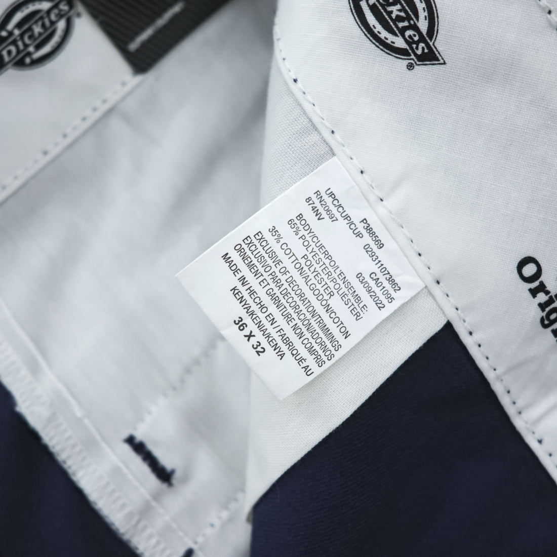 Dickies 874 Original Fit ワークパンツ ネイビー 36×32 ポリエステル コットン 未使用品