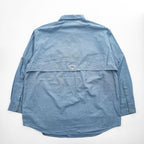 Columbia PFG スーパーボーンヘッドクラシック 長袖フィッシングシャツ XL ライトブルー メッシュ ボタンダウン XM7648