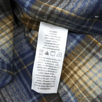 PENDLETON バージンウール LODGE オンブレチェックシャツ XL ネイビー ブラウン 胸ポケット