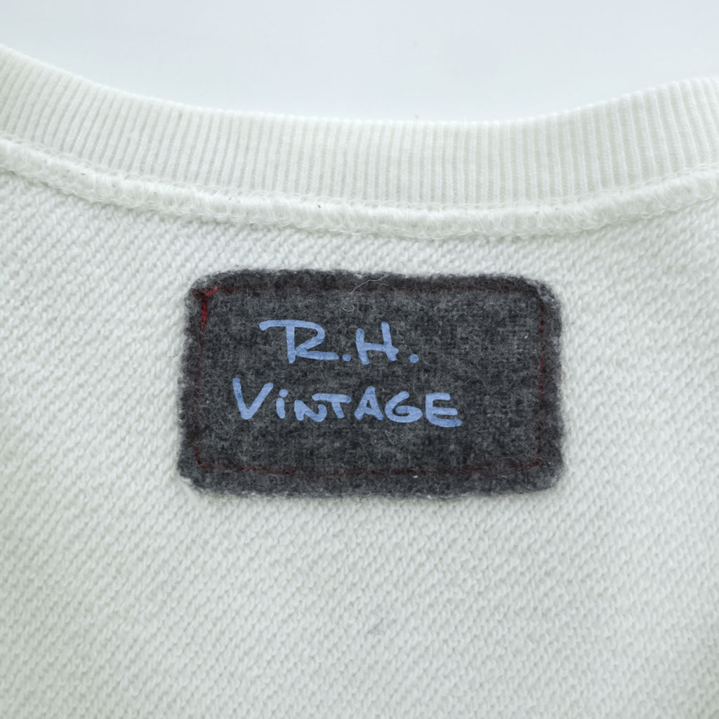R.H.VINTAGE (Ron Herman) 日本製 クルーネック スウェット トレーナー S ホワイト コットン