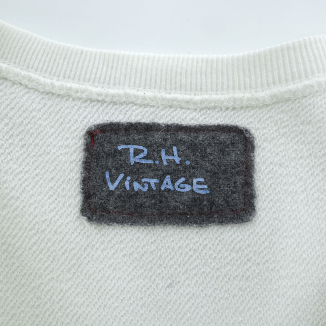 R.H.VINTAGE (Ron Herman) 日本製 クルーネック スウェット トレーナー S ホワイト コットン