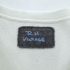 R.H.VINTAGE (Ron Herman) 日本製 クルーネック スウェット トレーナー S ホワイト コットン