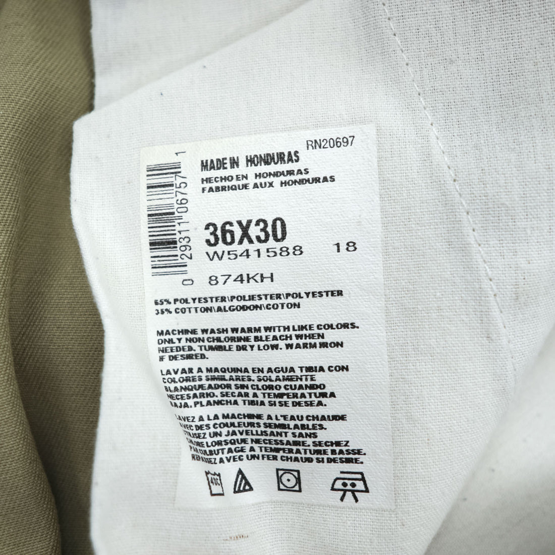 Dickies Original 874KH ワークパンツ 36×30 カーキ コットン 874KH