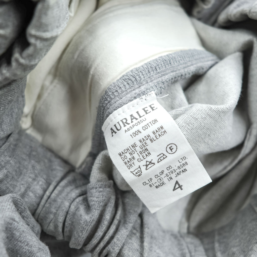 AURALEE 日本製 スウェットパンツ STAND-UP EASY PANTS スタンドアップ イージーパンツ L グレー A6SP05SU
