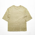 AURALEE 日本製 シームレス クルーネック 5分袖 Tシャツ SEAMLESS CREW NECK HALF SLEEVE TEE M ベージュ シングルステッチ A8ST02ST