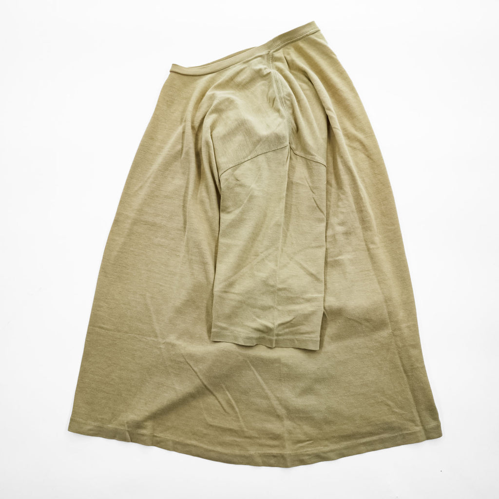AURALEE 日本製 シームレス クルーネック 5分袖 Tシャツ SEAMLESS CREW NECK HALF SLEEVE TEE M ベージュ シングルステッチ A8ST02ST