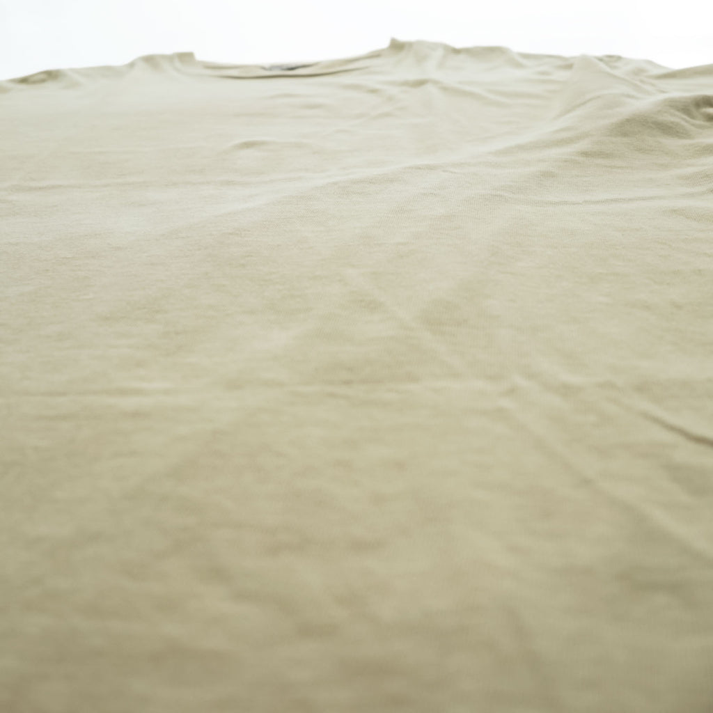 AURALEE 日本製 シームレス クルーネック 5分袖 Tシャツ SEAMLESS CREW NECK HALF SLEEVE TEE M ベージュ シングルステッチ A8ST02ST