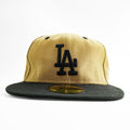 NEW ERA 59FIFTY ロサンゼルス・ドジャース LAロゴ フィッテッドキャップ 7 1/2 ベージュ ブラック