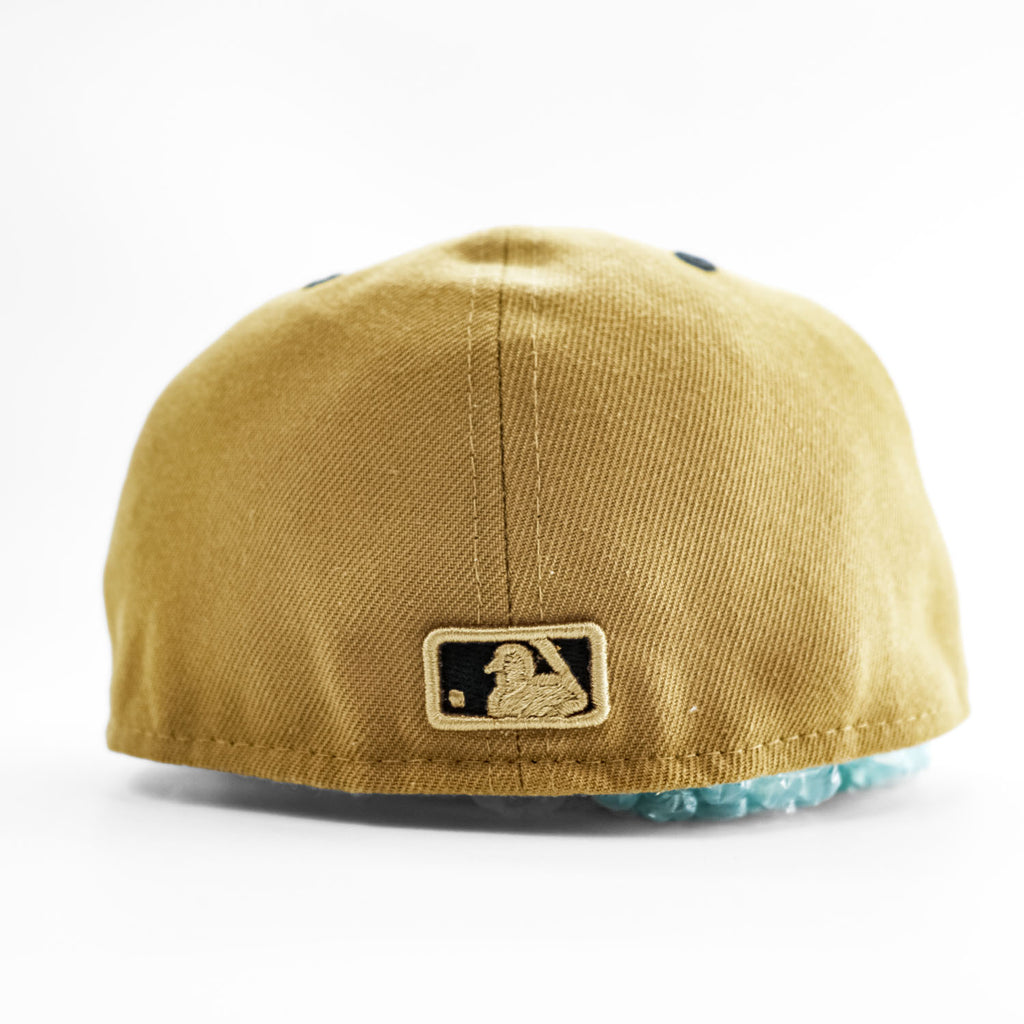 NEW ERA 59FIFTY ロサンゼルス・ドジャース LAロゴ フィッテッドキャップ 7 1/2 ベージュ ブラック