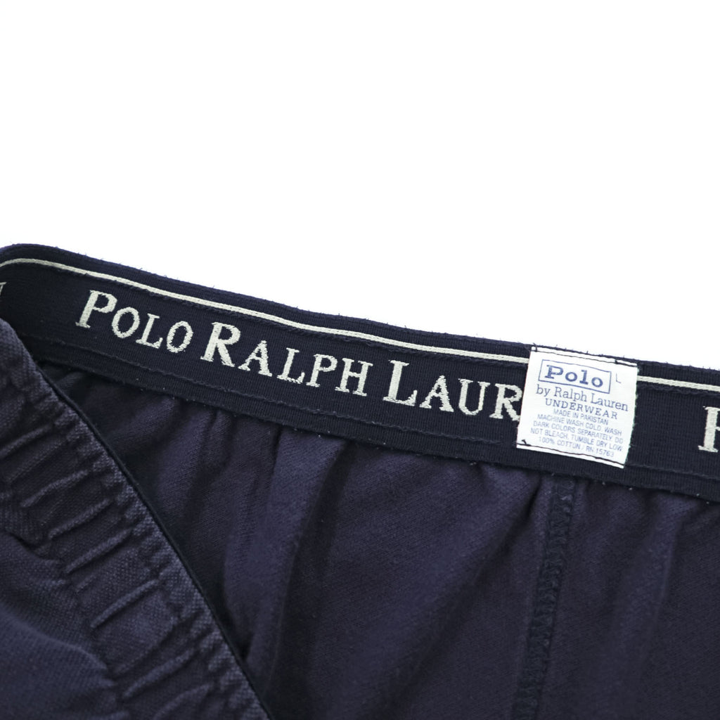 Polo Ralph Lauren 鹿の子 イージーパンツ パジャマパンツ L ネイビー スモールポニー ロゴ 刺繍